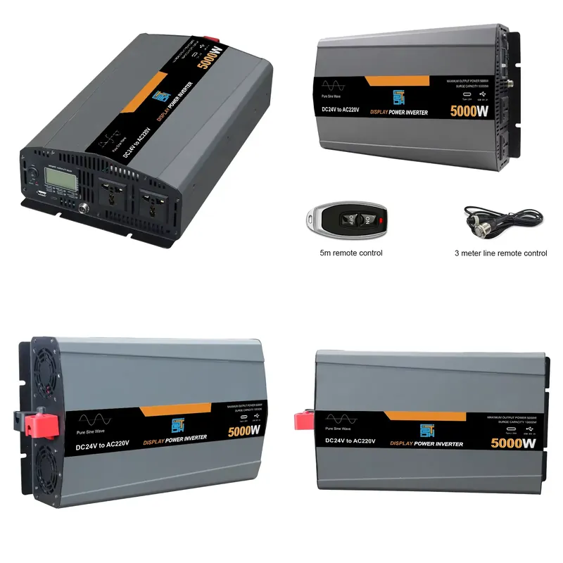 Pure Sine Wave Inverter 5000W 48V 220V - for Reverse DC 12V 24V 48V