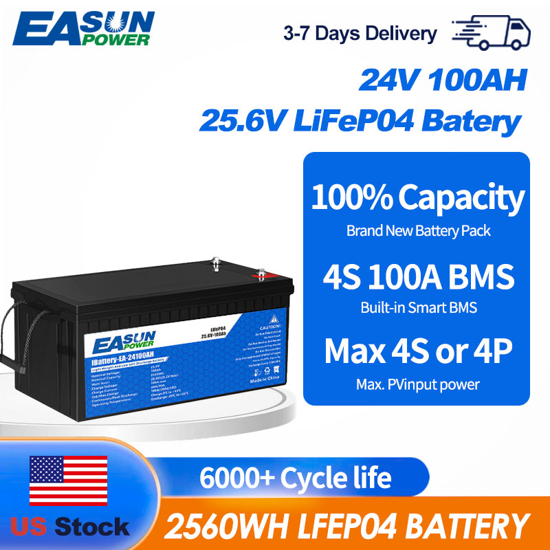 Easun Power 24V 100Ah LiFePO4  - đánh giá và giá Grid Tie Inverter Limiter 2000W